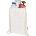 Oregon 140 g/m² GRS recycled cotton drawstring bag - Image 3