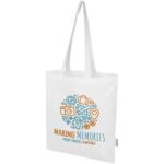 Madras Blend 140 g/m² GRS recycled cotton tote bag 7L - Image 2
