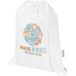Oregon Blend 140 g/m² GRS recycled drawstring bag 5L - Image 2