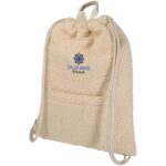 Bear GRS recycled sherpa drawstring backpack 9L - Image 2