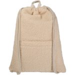 Bear GRS recycled sherpa drawstring backpack 9L - Image 3