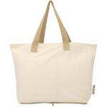 Sierra 140 g/m² GRS recycled foldable cotton tote bag 12L - Image 3