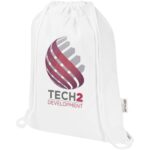 Peru Blend 180 g/m² GRS recycled drawstring bag 5L - Image 3