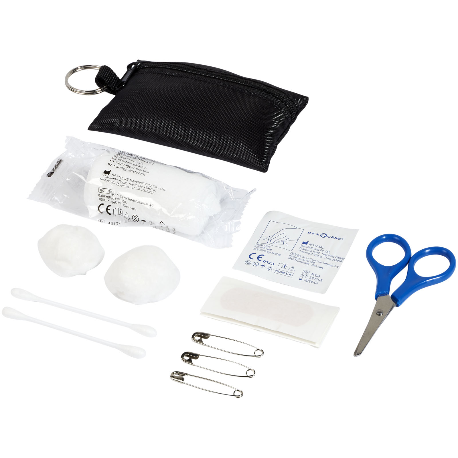 12200901 Valdemar 16-piece first aid keyring pouch - Image 1