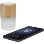 Aurea bamboo Bluetooth® speaker with light - Image 8