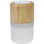 Aurea bamboo Bluetooth® speaker with light - Image 2