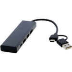 Rise RCS recycled aluminium USB 2.0 hub - Image 8