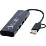 Rise RCS recycled aluminium USB 2.0 hub - Image 2