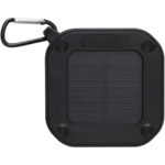 Solo 3W IPX5 RCS recycled plastic solar Bluetooth® speaker with carabiner - Image 6