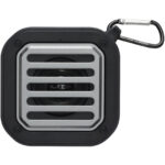 Solo 3W IPX5 RCS recycled plastic solar Bluetooth® speaker with carabiner - Image 5