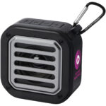 Solo 3W IPX5 RCS recycled plastic solar Bluetooth® speaker with carabiner - Image 2