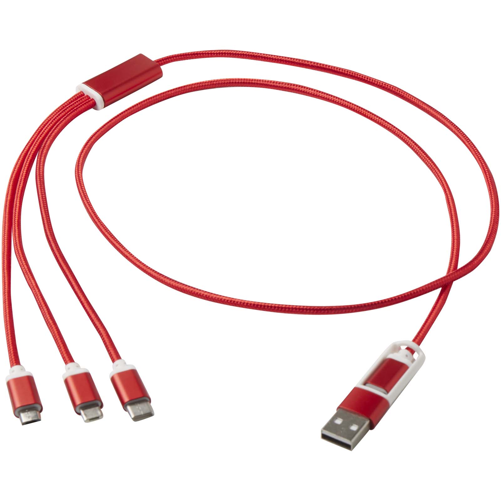12438621 Versatile 5-1 recycled aluminium charging cable - Image 1