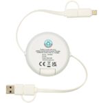 Chechia 5-in-1 recycled plastic 100 cm retractable data sync and 45W fast charge cable - Image 5