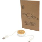 Chechia 5-in-1 recycled plastic 100 cm retractable data sync and 45W fast charge cable - Image 2