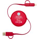 Alasia 5-in-1 100 cm recycled plastic and aluminium retractable data sync and 45W fast charge cable - Image 5