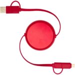 Alasia 5-in-1 100 cm recycled plastic and aluminium retractable data sync and 45W fast charge cable - Image 4