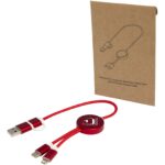 Alasia 5-in-1 recycled aluminium and plastic 30 cm data sync and 27W fast charge cable - Image 2
