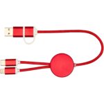 Alasia 5-in-1 recycled aluminium and plastic 30 cm data sync and 27W fast charge cable - Image 4