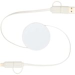 Citala 5-in-1 recycled plastic 90 cm retractable data sync and 40W fast charge cable - Image 4