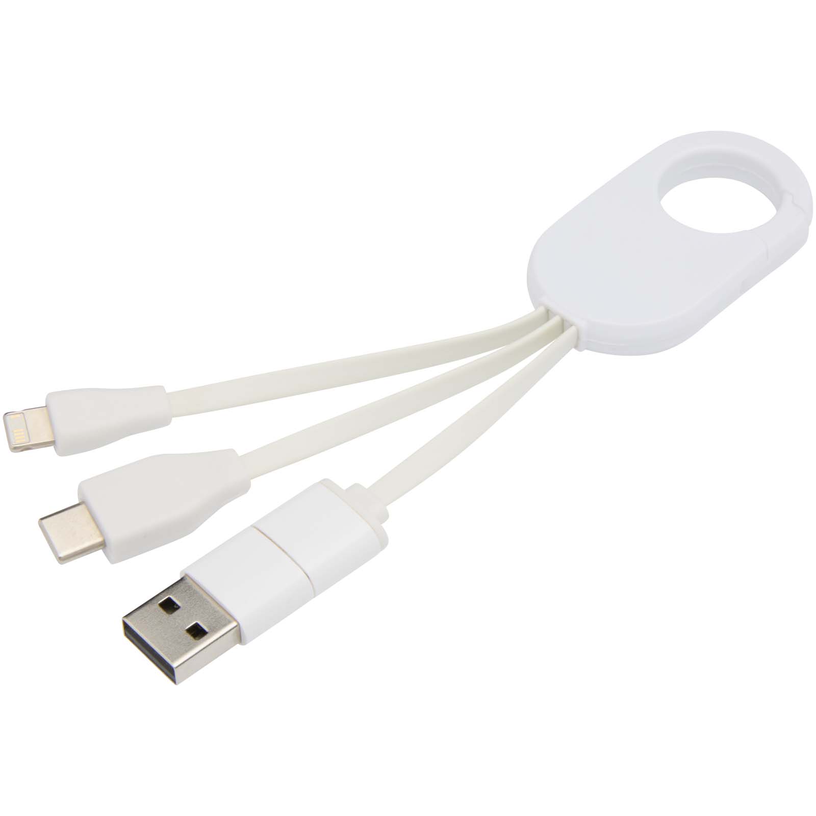12443501 Troop 4-in-1 recycled plastic charging cable - Image 1
