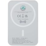 Acrab 5000 mAh 15W magnetic wireless power bank with 20W PD - made from recycled plastic - Image 5