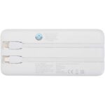 Adhil 10.000 mAh 10W recycled plastic power bank with 2 built-in cables - Image 5