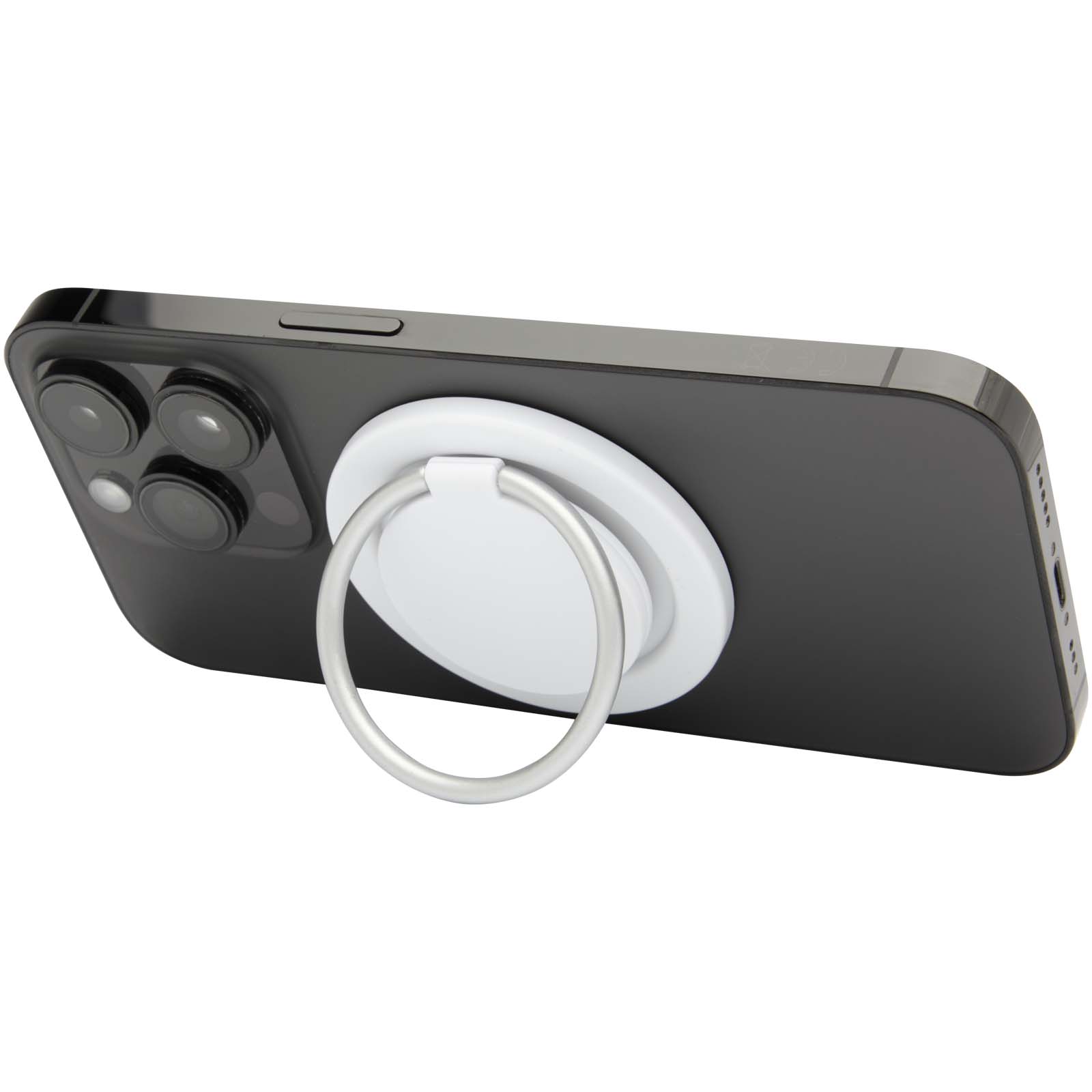 12446201 Albali recycled plastic magnetic phone holder with ring stand - Image 1