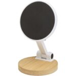 Alcor recycled plastic foldeable magnetic phone stand with bamboo details - Image 4