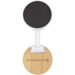 Alcor recycled plastic foldeable magnetic phone stand with bamboo details - Image 2