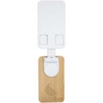 Alfirk recycled plastic foldeable desk phone stand with bamboo details - Image 2