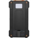Altair 5000 mAh 10W recycled plastic rugged solar power bank with built-in torch - Image 5