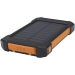 Altair 5000 mAh 10W recycled plastic rugged solar power bank with built-in torch - Image 6