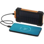 Altair 5000 mAh 10W recycled plastic rugged solar power bank with built-in torch - Image 7