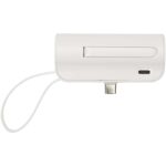 Alnair 5000 mAh 10W recycled plastic Type-C power bank with built-in flip stand and 2-in-1 cable - Image 8