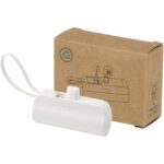 Alnair 5000 mAh 10W recycled plastic Type-C power bank with built-in flip stand and 2-in-1 cable - Image 6