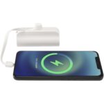 Alnair 5000 mAh 10W recycled plastic Type-C power bank with built-in flip stand and 2-in-1 cable - Image 7
