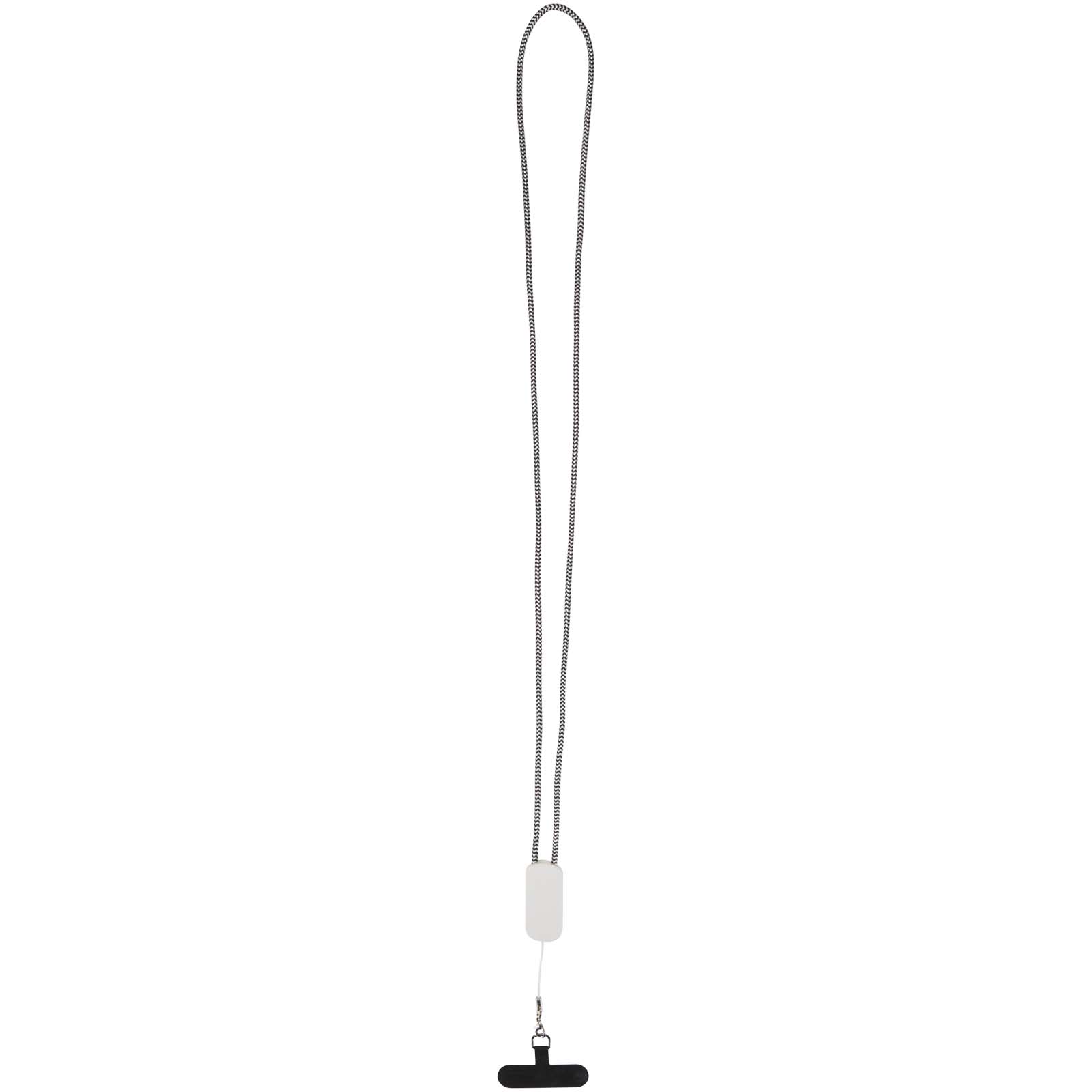 12449401 Anser recycled plastic smartphone lanyard with 27W 5-in-1 built-in cable - Image 1