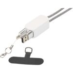 Anser recycled plastic smartphone lanyard with 27W 5-in-1 built-in cable - Image 5