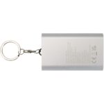 Arcturus 2000 mAh recycled aluminium power bank with keychain - Image 5