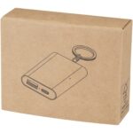 Arcturus 2000 mAh recycled aluminium power bank with keychain - Image 3