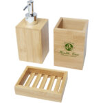 Hedon 3-piece bamboo bathroom set - Image 2
