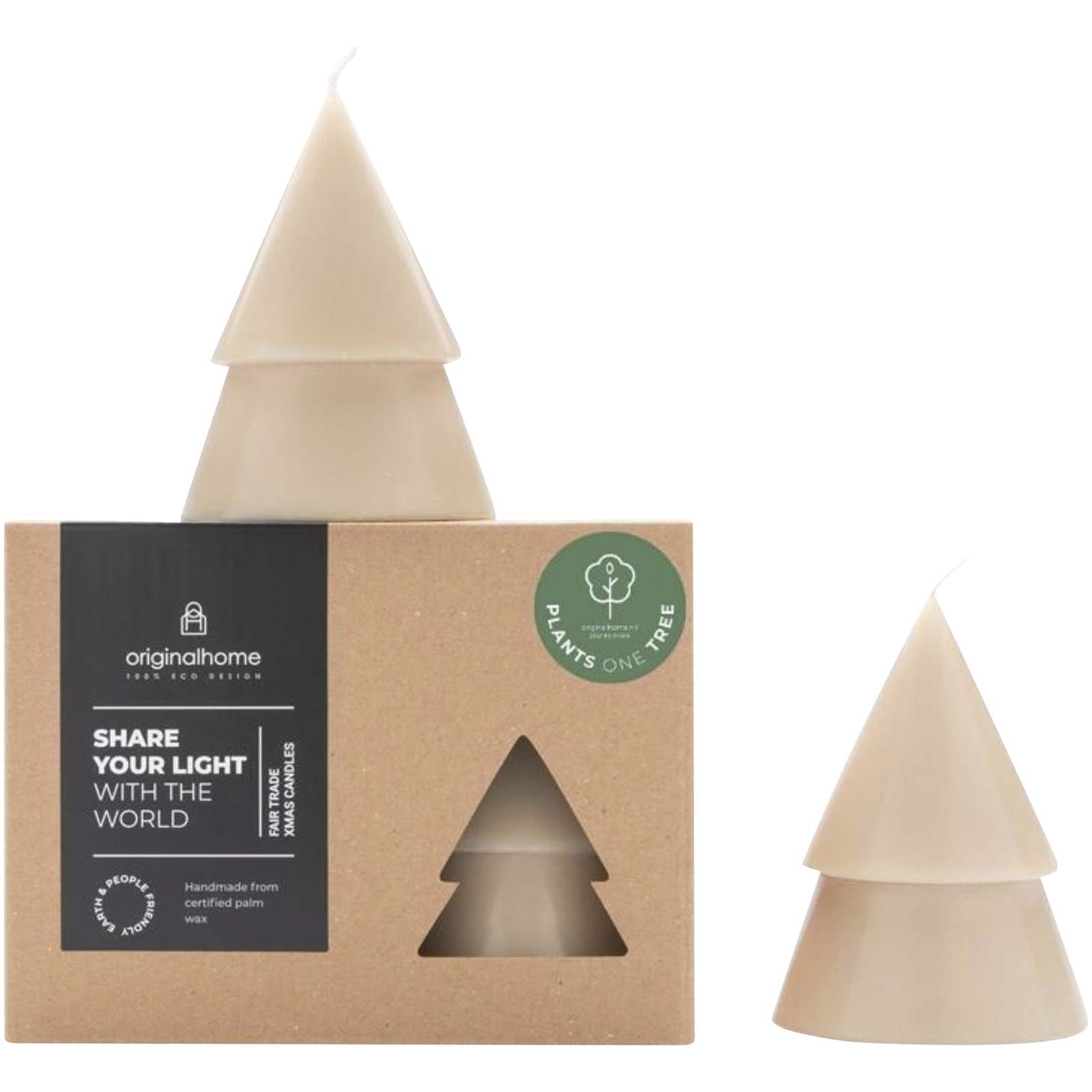 products pictures jpg big - TC0027.51 Xmas Candle Tree Beige -M Originalhome Xmas tree candle set of 2 - M - Image 1