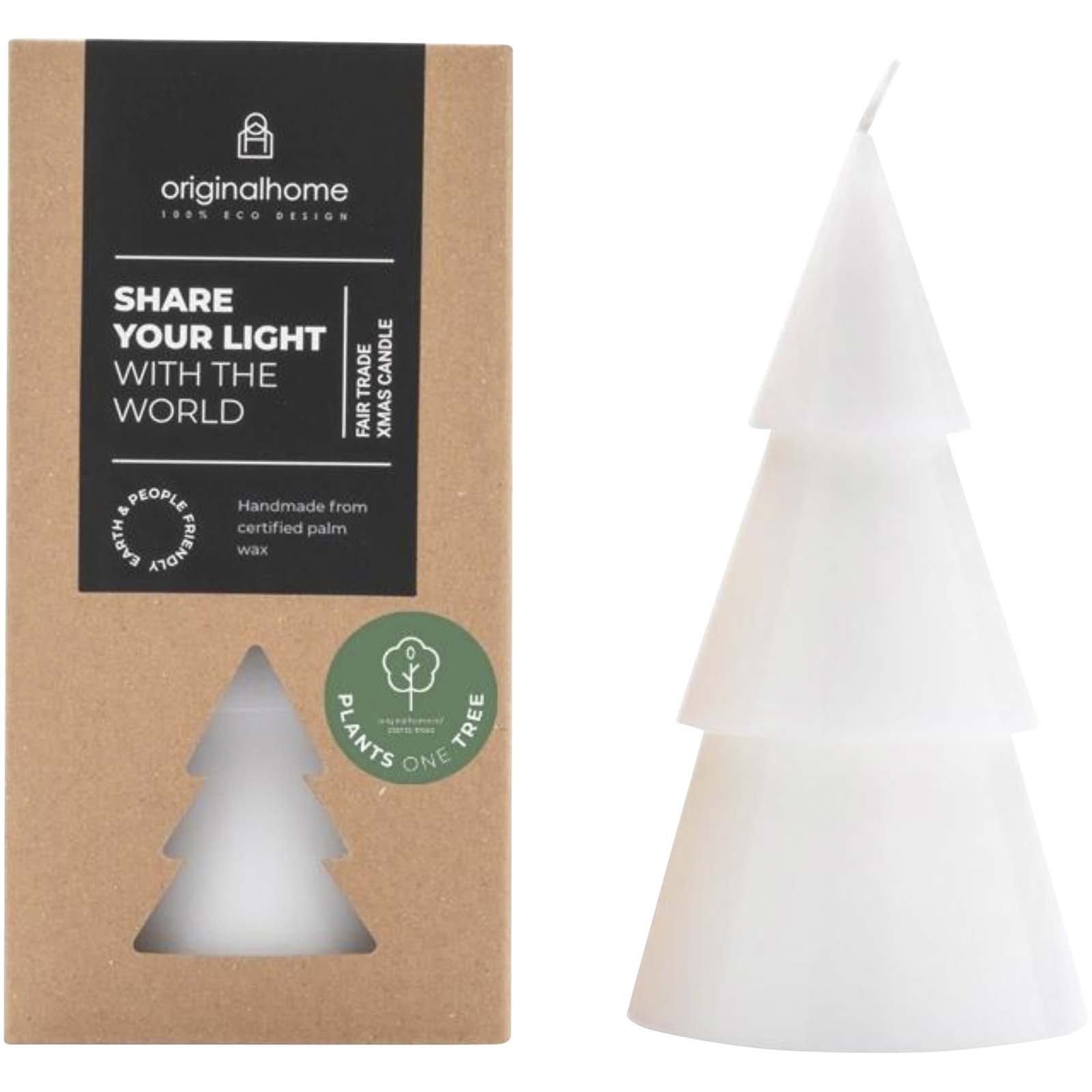 products pictures jpg big - TC0027.32 Xmas Candle White - L Originalhome Xmas tree candle - L - Image 1