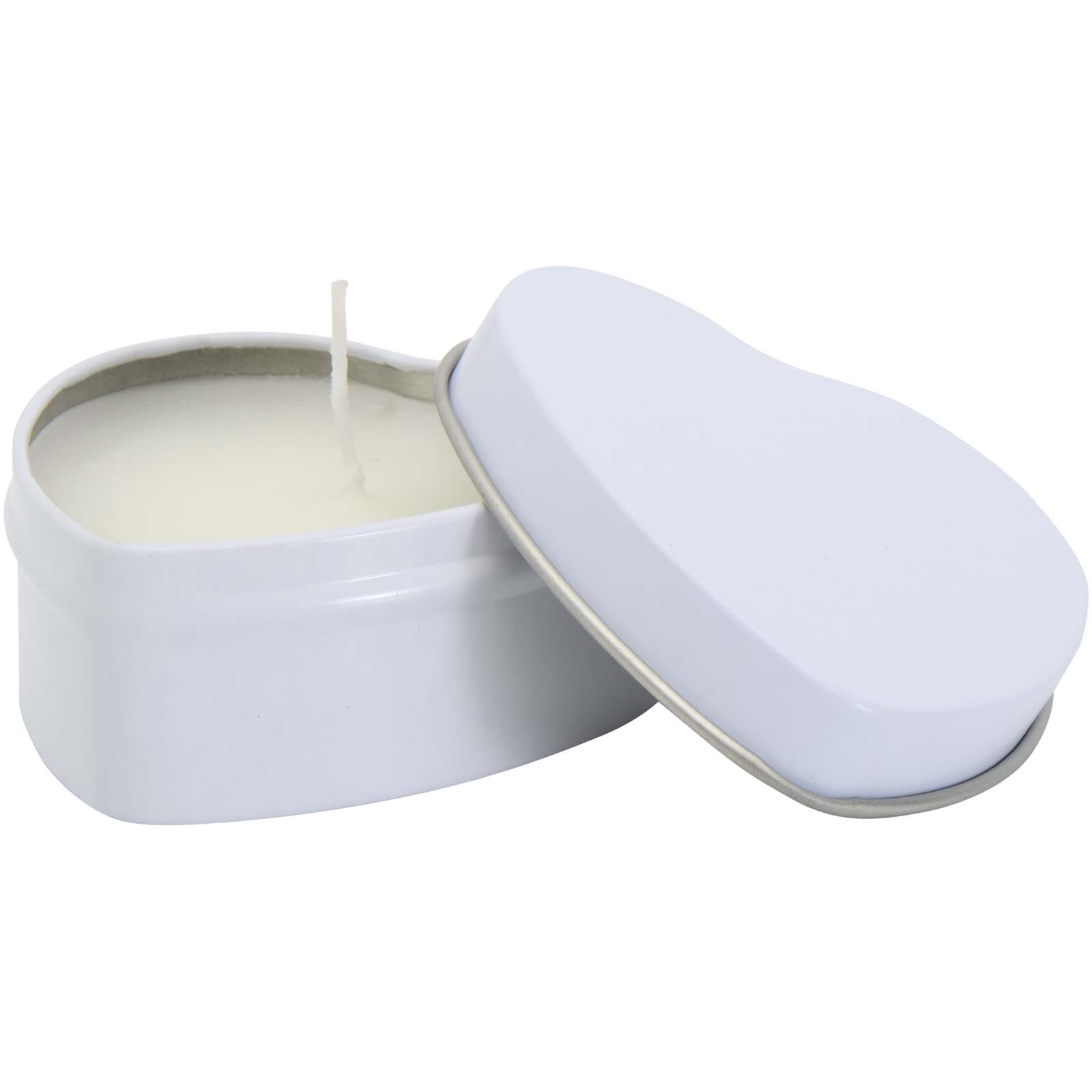 12635301 Blissful heart-shaped tin candle with vanilla aroma - Image 1
