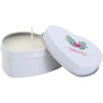 Blissful heart-shaped tin candle with vanilla aroma - Image 2