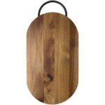 Julienne acacia wood chopping board with handle - Image 3