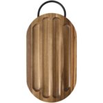 Prestige acacia wood chopping board with bread knife - Image 2