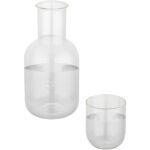 Amelie glass carafe and cup set with matt finish - Image 2