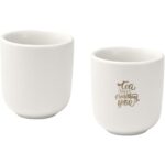 Male 90 ml ceramic espresso cups with matt finish - set of 2 - Image 2