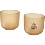Male 200 ml glass cups with matt finish - set of 2 - Image 2
